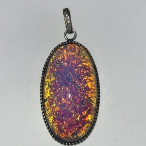 Vintage Dragon Breath Stone Pendant